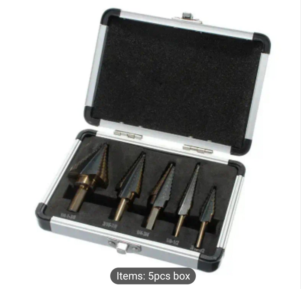 5-Piece Cobalt Step Drill Bit Set (1/8" to 1-3/8")
