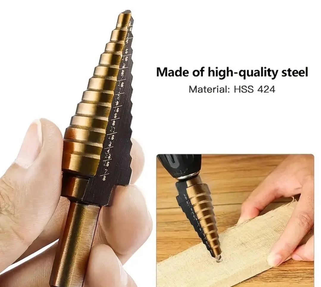 5-Piece Cobalt Step Drill Bit Set (1/8" to 1-3/8")