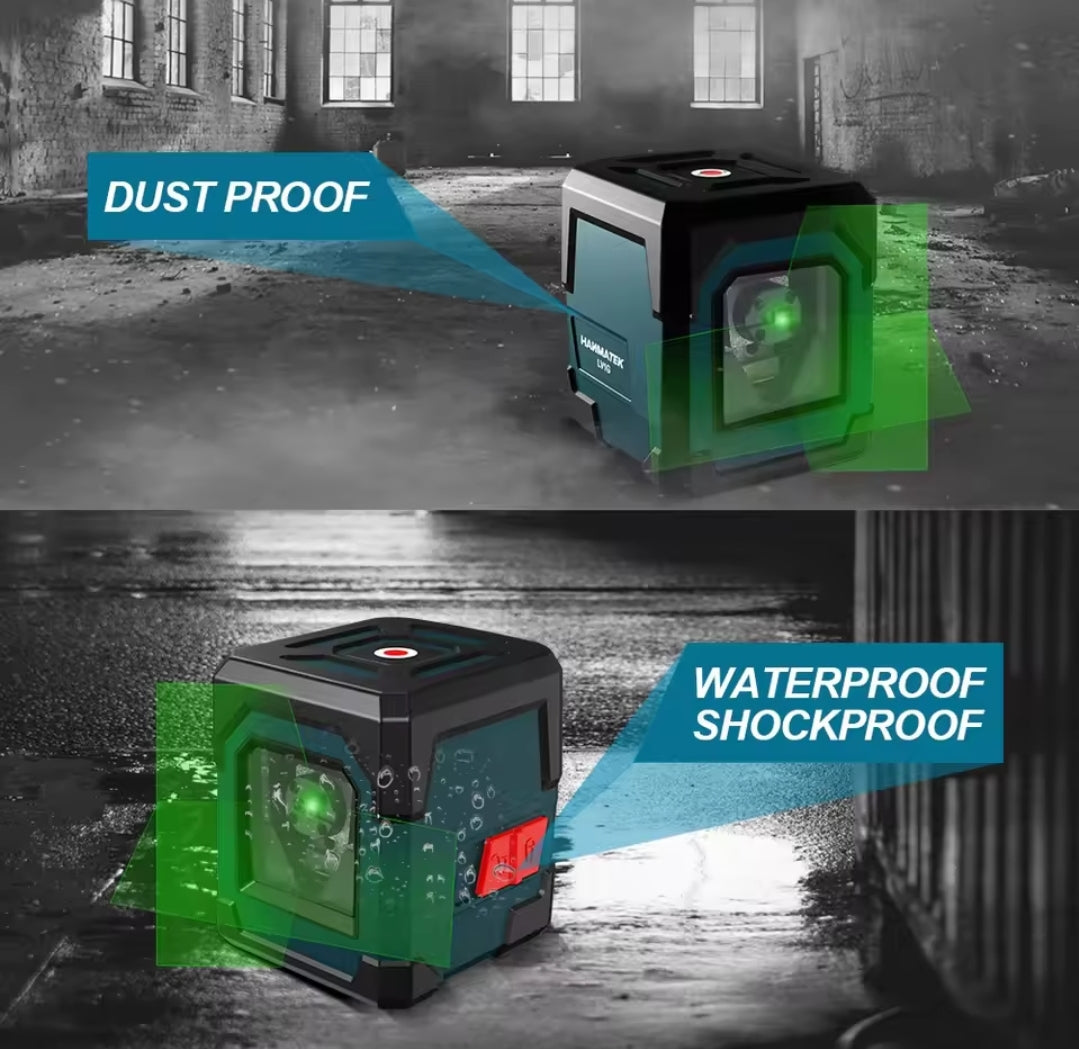 Hanmatek Cross Line LV1G 360° Self-Leveling Green Laser Level